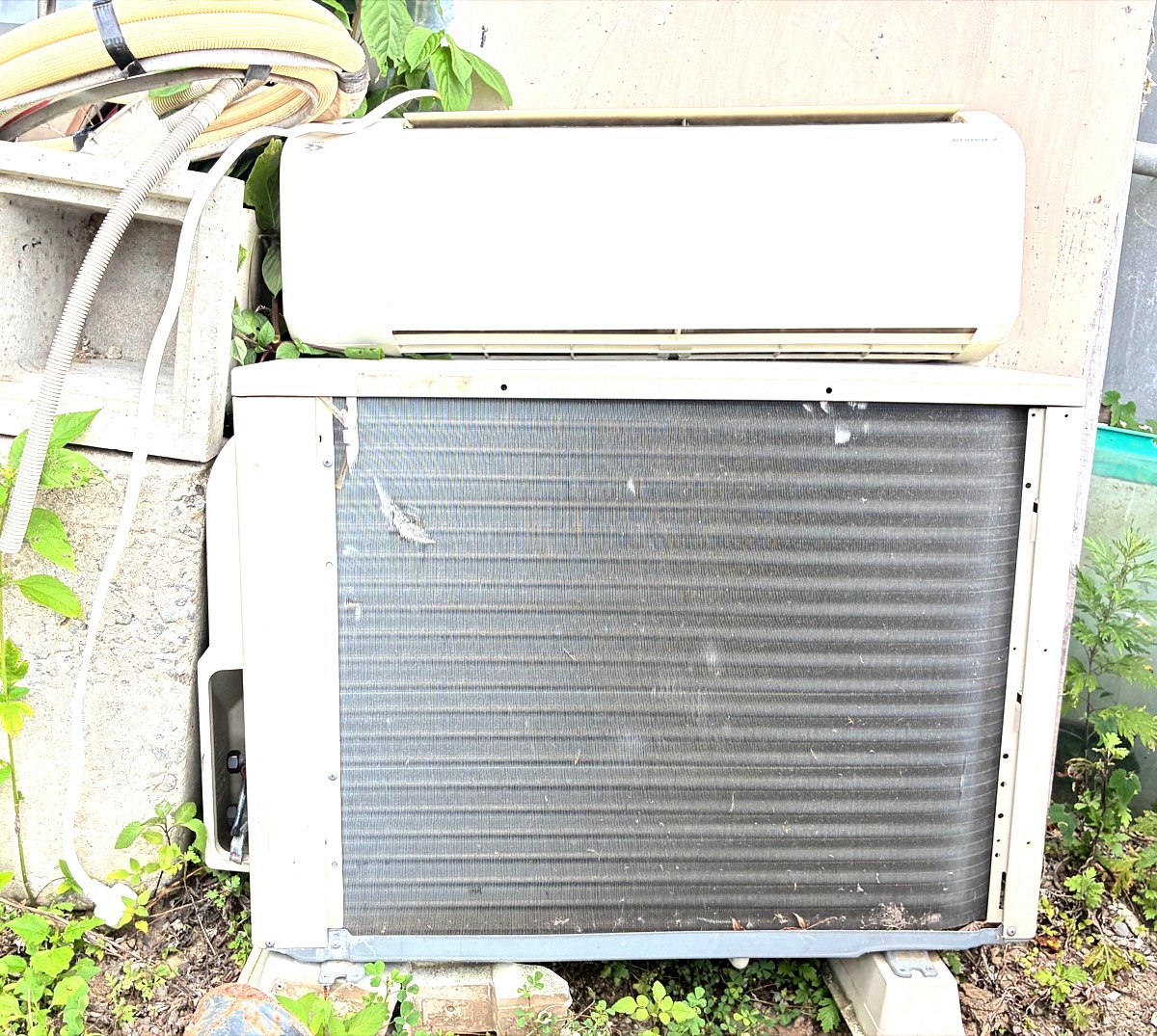 古いエアコンの取外しと処分