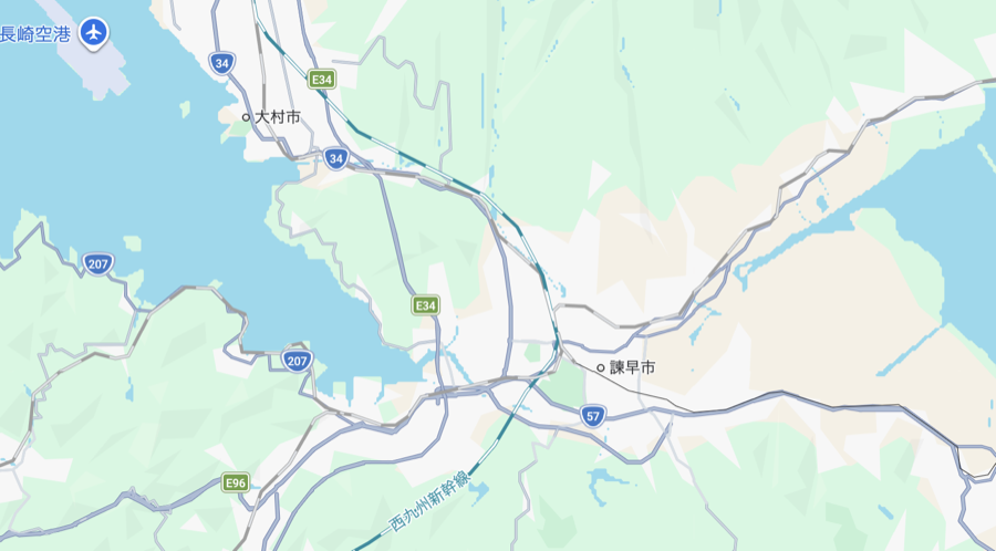 大村市・諫早市エリアマップ